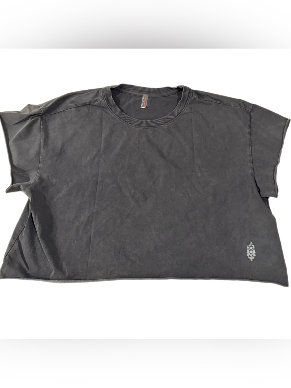 Free People Movement Hot Shot Cropped Tee Pewter Large NWOT - Picture 5 of 9